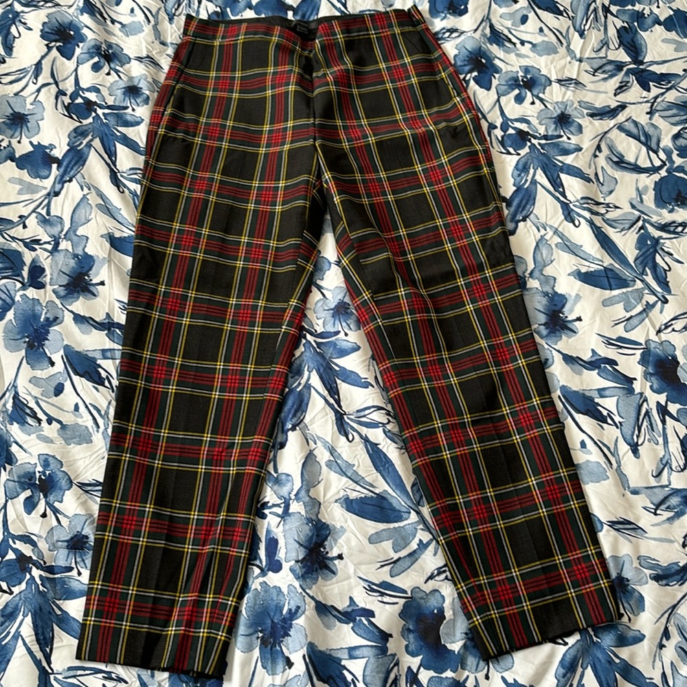 J.Crew Black Stewart Tartan Plaid pants.